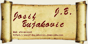 Josif Bujaković vizit kartica